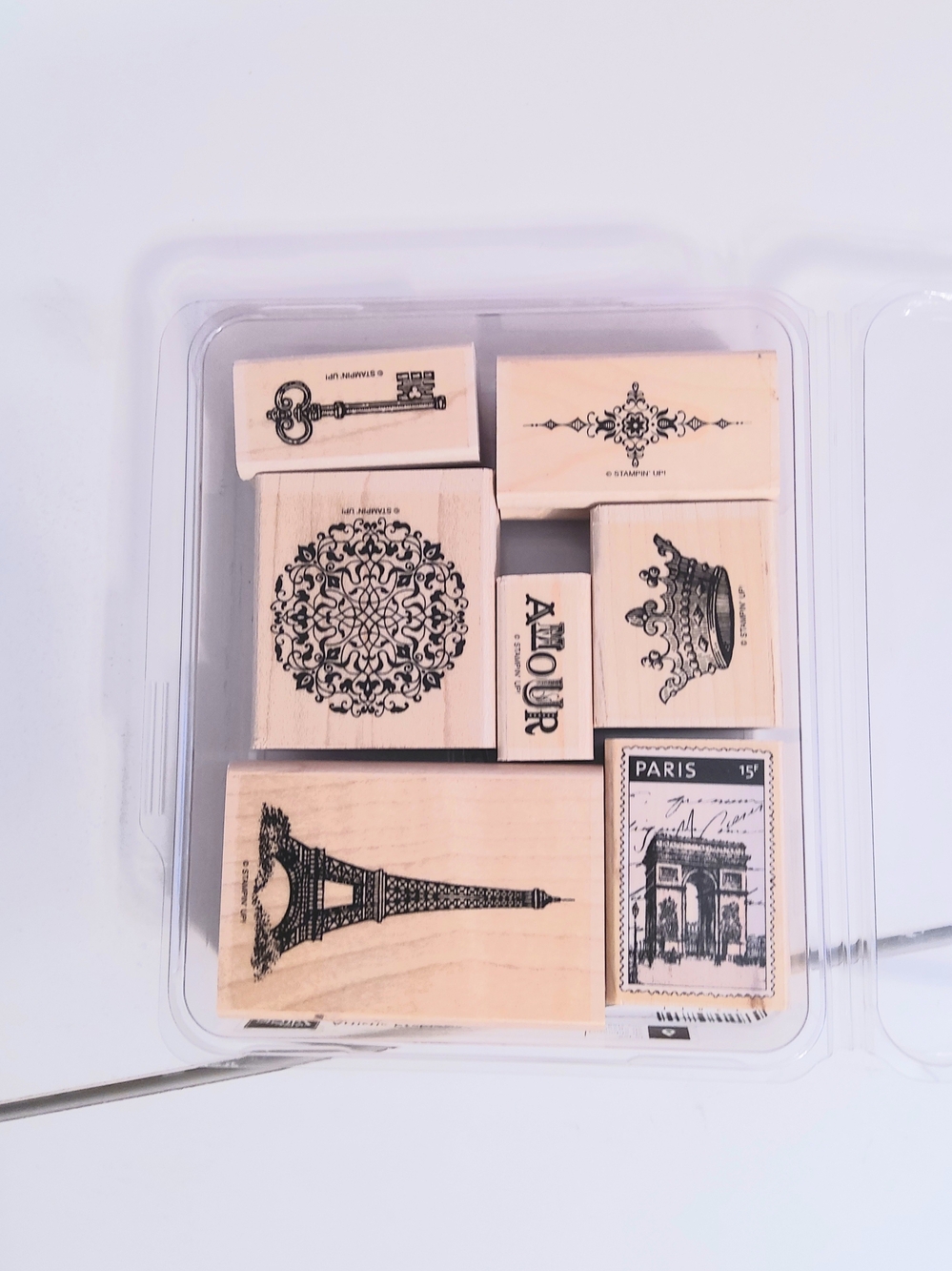 Wooden Parisian Stamp Set - Artistic Etchings 6